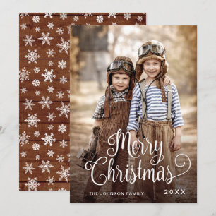 Cartes Pour Fêtes Annuelles Photographie moderne de Noël Joyeux voeux