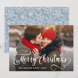 Cartes Pour Fêtes Annuelles Photographie moderne de Noël Joyeux voeux