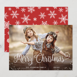 Cartes Pour Fêtes Annuelles Photographie moderne de Noël Joyeux voeux