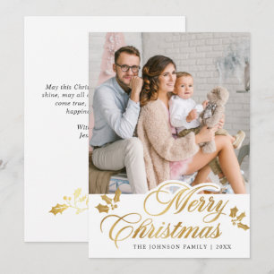 Cartes Pour Fêtes Annuelles Photographie moderne de Noël Joyeux voeux