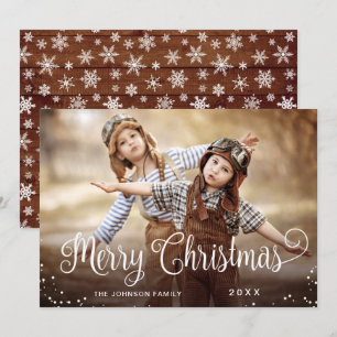 Cartes Pour Fêtes Annuelles Photographie moderne de Noël Joyeux voeux