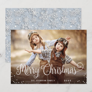Cartes Pour Fêtes Annuelles Photographie moderne de Noël Joyeux voeux