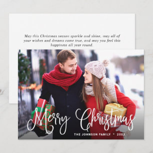 Cartes Pour Fêtes Annuelles Photographie moderne de Noël Joyeux voeux