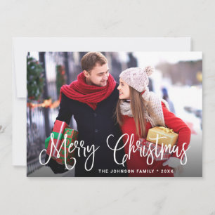 Cartes Pour Fêtes Annuelles Photographie moderne de Noël Joyeux voeux