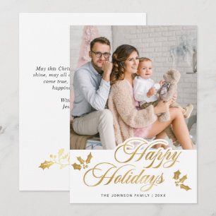 Cartes Pour Fêtes Annuelles Photographie moderne de Noël Joyeux voeux