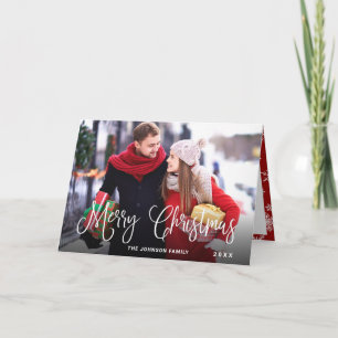 Cartes Pour Fêtes Annuelles Photographie moderne de Noël Joyeux voeux