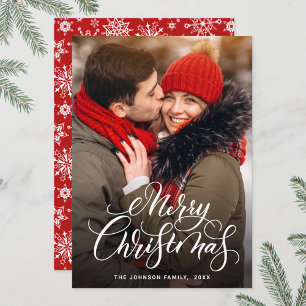 Cartes Pour Fêtes Annuelles Photographie moderne de Noël Joyeux voeux