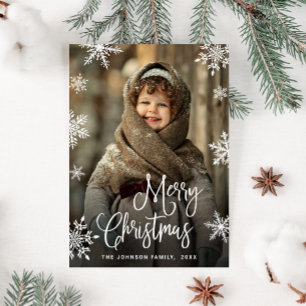 Cartes Pour Fêtes Annuelles Photographie moderne de Noël Joyeux voeux