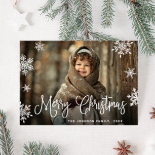 Cartes Pour Fêtes Annuelles Photographie moderne de Noël Joyeux voeux