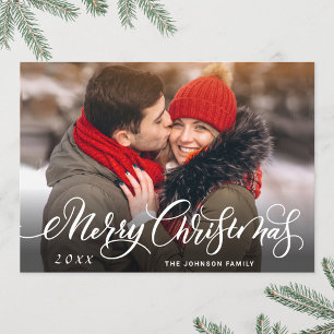 Cartes Pour Fêtes Annuelles Photographie moderne de Noël Joyeux voeux