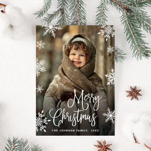 Cartes Pour Fêtes Annuelles Photographie moderne de Noël Joyeux voeux