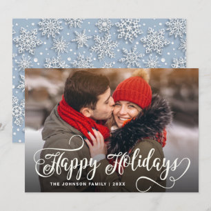 Cartes Pour Fêtes Annuelles Photographie moderne de Noël Joyeux voeux