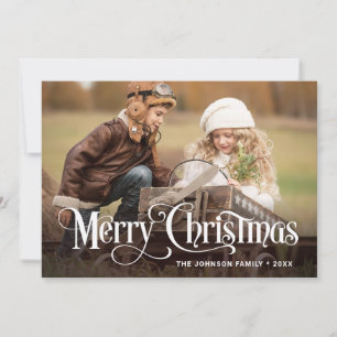Cartes Pour Fêtes Annuelles Photographie moderne de Noël Joyeux voeux