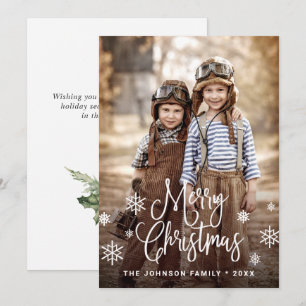 Cartes Pour Fêtes Annuelles Photographie moderne de Noël Joyeux voeux