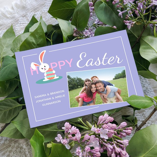 Cartes Pour Fêtes Annuelles Photographie personnalisée Joyeuses Pâques Lapin d (Créateur téléchargé)