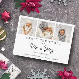 Cartes Pour Fêtes Annuelles Photographies Whimsical MR & MRS Mariage de Noël