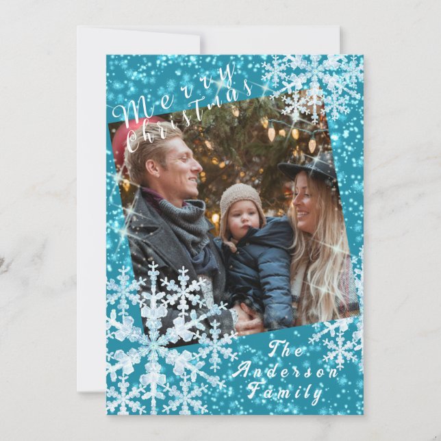 Cartes Pour Fêtes Annuelles Photos Aqua (Devant)
