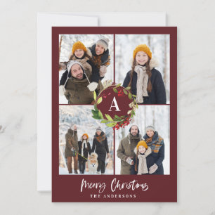 Cartes Pour Fêtes Annuelles Photos aquarelle florale + feuillage noël