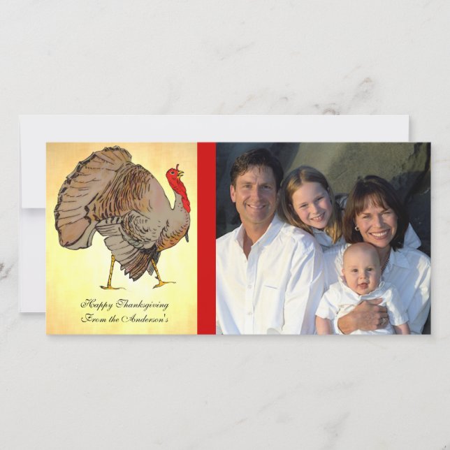 Cartes Pour Fêtes Annuelles Photos d'action de grâce couleur complète (Devant)