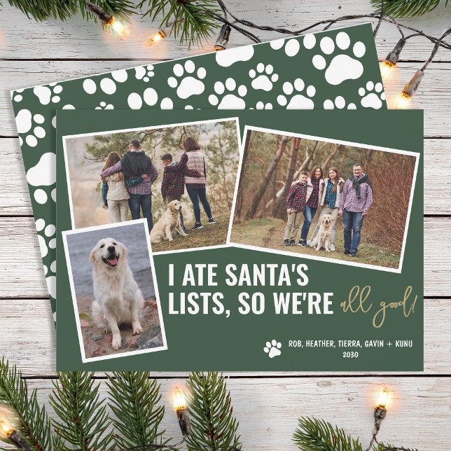 Cartes Pour Fêtes Annuelles Photos de chien drôles personnalisées pour Noël (Créateur téléchargé)