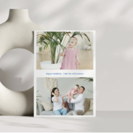 Cartes Pour Fêtes Annuelles Photos de famille minimaliste moderne Hanoukka Tro