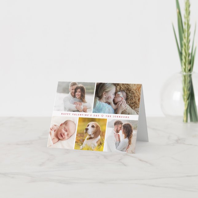 Cartes Pour Fêtes Annuelles Photos de famille modernes pour la Saint-Valentin  (Devant)