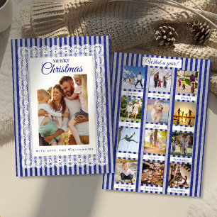 Cartes Pour Fêtes Annuelles Photos de l'année en revue avec dentelle vintage b