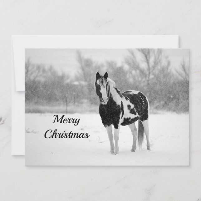 Cartes Pour Fêtes Annuelles Photos de Noël noir et blanc (Devant)