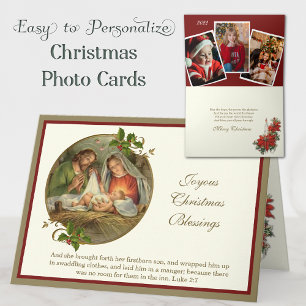 Cartes Pour Fêtes Annuelles Photos de Noël Religieux Jésus Marie Joseph