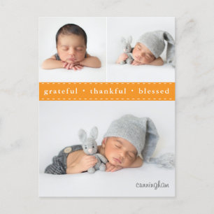 Cartes Pour Fêtes Annuelles Photos de Thanksgiving Grateful Thankful Blessed