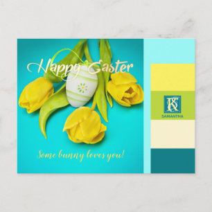 Cartes Pour Fêtes Annuelles Photos Monogrammes de Pâques colorées