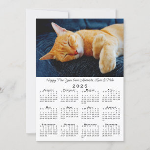 Cartes Pour Fêtes Annuelles Photos Personnalisées Calendrier 2025 Bonne année