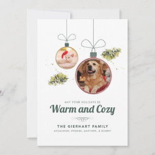 Cartes Pour Fêtes Annuelles Photos pour animaux de compagnie Famille Noël Mode