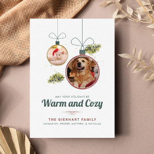 Cartes Pour Fêtes Annuelles Photos pour animaux de compagnie Famille Noël Mode