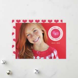 Cartes Pour Fêtes Annuelles Photos scellées avec un timbre Kiss XO Saint Valen