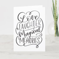 Phrase de typographie | Love Laughter Magical Memo