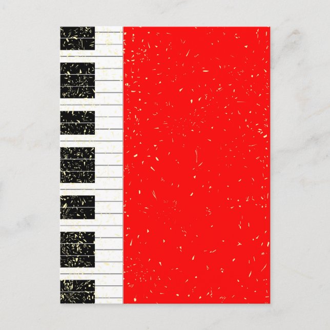 Cartes Pour Fêtes Annuelles Piano de Noël (Devant)