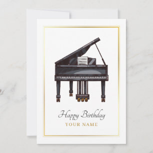 Cartes Pour Fêtes Annuelles Piano élégant