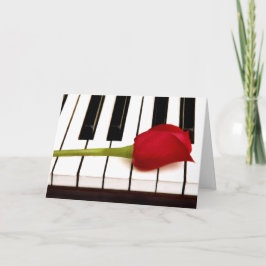 Cartes Pour Fêtes Annuelles Piano et rose III