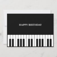 Piano tuts noir et blanc BONNE ANNIVERSAIRE