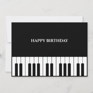 Cartes Pour Fêtes Annuelles Piano tuts noir et blanc BONNE ANNIVERSAIRE