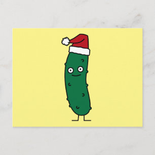 Cartes Pour Fêtes Annuelles Picket de Noël avec un chapeau de Père Noël
