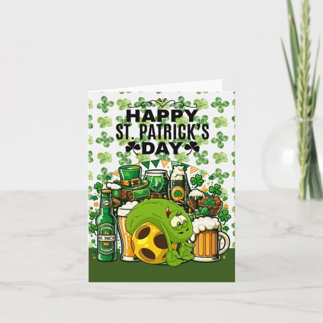 Cartes Pour Fêtes Annuelles Pickleball Joyeuse Saint-Patrick (Devant)