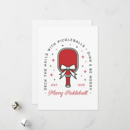 Cartes Pour Fêtes Annuelles Pickleball merry Christmas funny puns aesthetic