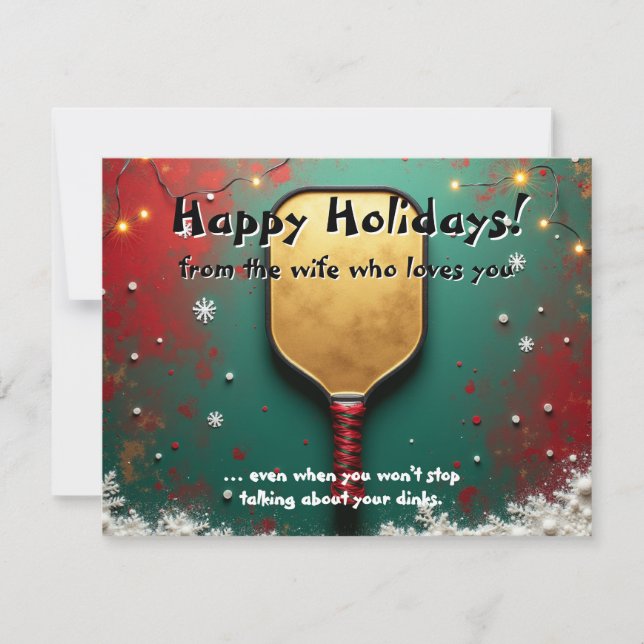 Cartes Pour Fêtes Annuelles Pickleball🎅Dinkmas Devotion (Devant)