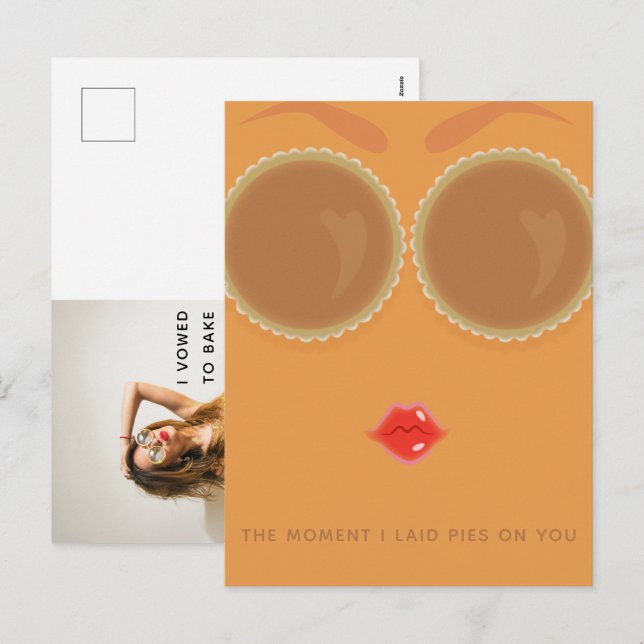 Cartes Pour Fêtes Annuelles Pie Eyes Photo Thanksgiving Postcard (Devant / Derrière)