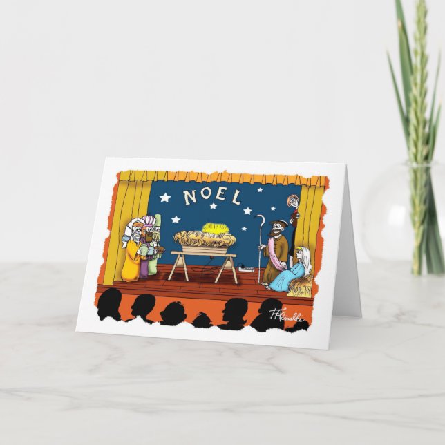 Cartes Pour Fêtes Annuelles Pièce de théâtre de Noël à l'école (Devant)