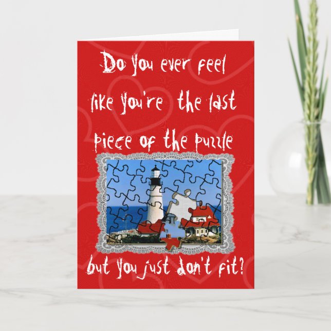 Cartes Pour Fêtes Annuelles Pièce Du Puzzle (Devant)