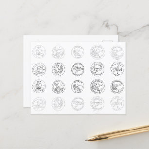 Cartes Pour Fêtes Annuelles Pièces romaines
