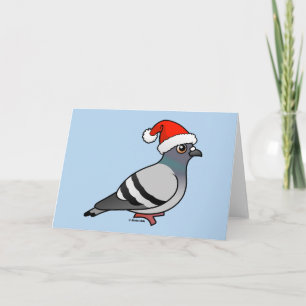 Cartes Pour Fêtes Annuelles Pigeon Père Noël